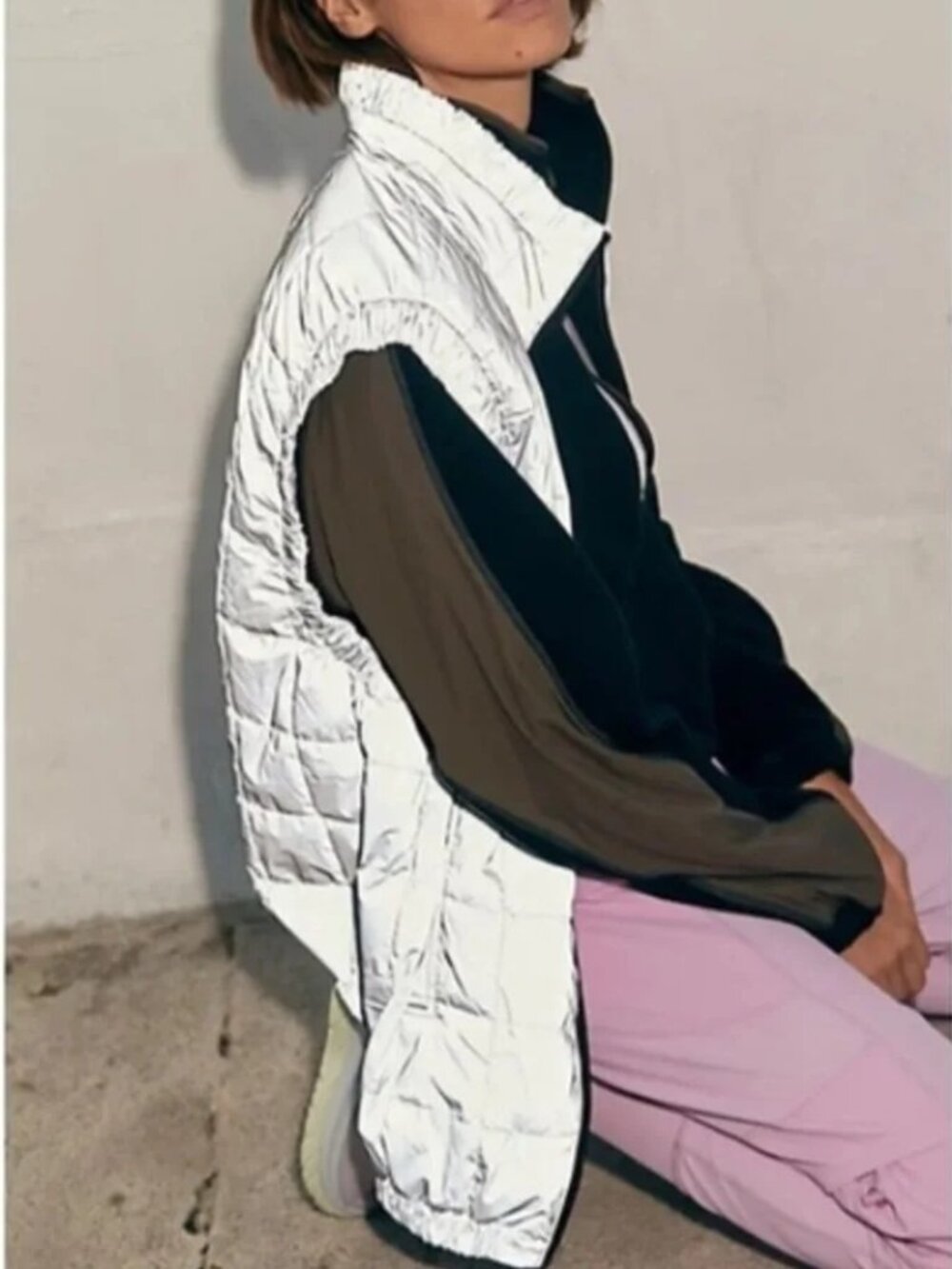 FP Movement by Free People Reflective Piper Packable Vest - Size XS